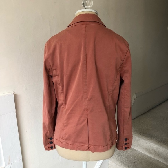 Anthropologie Hei Hei Four Pocket Stretch Cotton Two Button Blazer Jacket EUC M - Picture 3 of 9